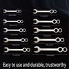 Combination Wrench Set, Double Ended Thin Wrench, Industrial Grade Open End Ring Spanner Hand Tool