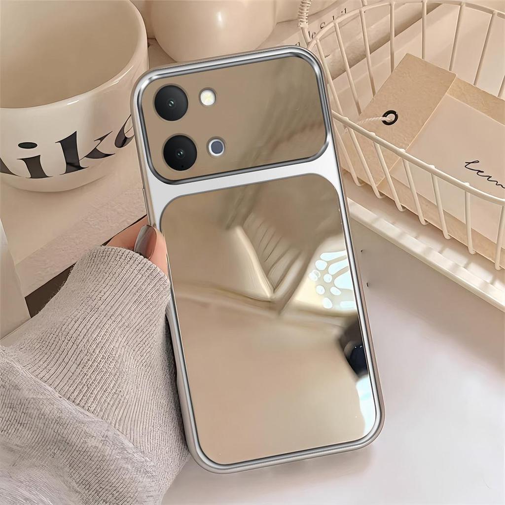 Case for Vivo Y21 5G,Y11d,Y05 Trending Big Window Cover Mirror Phone Casing