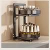 360-Degree Rotating Carbon Steel Kitchen Spice Rack
