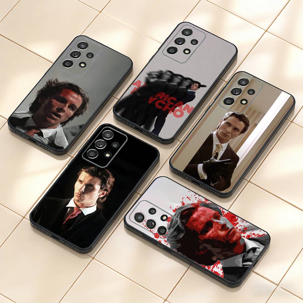 A-American P-Psycho Phone Case For Samsung S25,S24,S21,S22,S23,S30,Ultra,S20,Plus,Fe,Note,10,9,5G Black Cover
