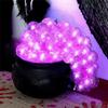 Purple Light Halloween Bubbling Cauldron Decoration Luminous Bubbling Pot Ornament  Bar