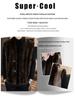 Men's Winter 2025 Faux Leather & Golden Mink Velvet Fur-Integrated Thick Gilet Jacket