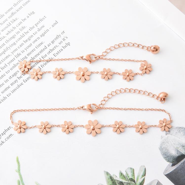 Bransoletka Na Nogę Kostkę Rose Gold