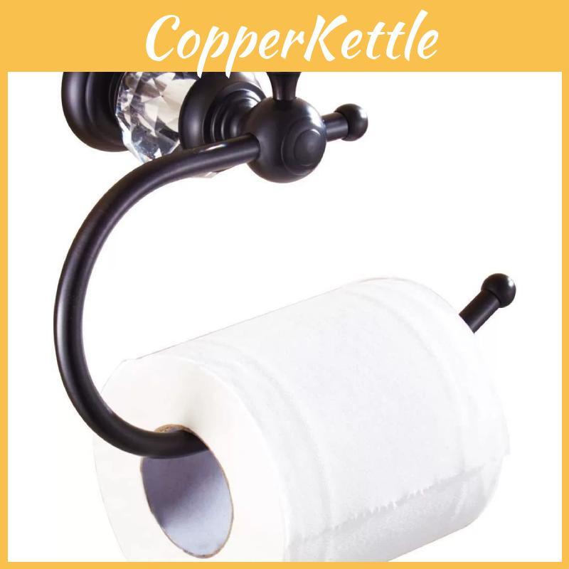 Luxury Tissue Roll Holder With Crystal Details For Toilet Wall Mount