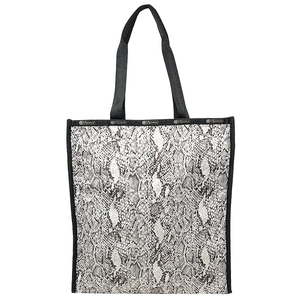 LeSportsac LG BOOK TOTE 3847 (CLASSIC PYTHON IVORY) A4 Size Tote Bag [Used]