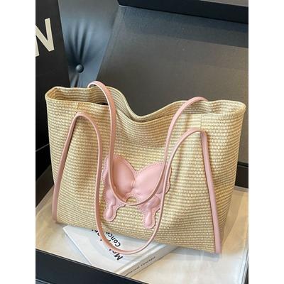 Sommer Webtasche Damen Neue Modische Große Kapazität Pendeln Schultertasche Tragetasche