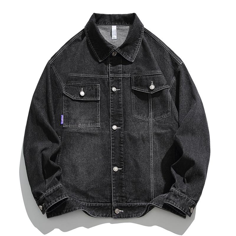

Хардкорная современная ретро потертая джинсовая куртка для мужчин и женщин в одном стиле осень-зима новый модный бренд универсальный свободный топ 2XL