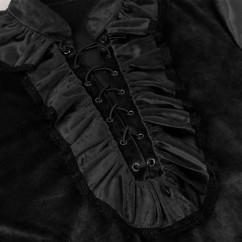 Halloween Cosplay Vintage Mittelalter Viktorianisch Herren Damen Gothic Lolita Spitze Rüsche Hemden Bluse Steampunk Pirat Vampir Kostüm Ohne Gürtel