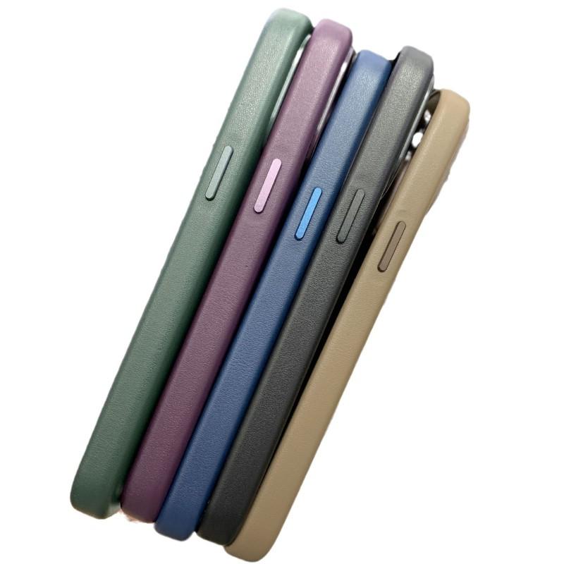 Magnetic Leather Case IPhone 15 Pro Max Anti-Fingerprint Shockproof Protective Cover