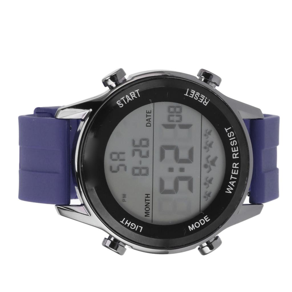 Sports Watch Digital Electronic Luminous Waterproof Large Screen Men Watch Silicone Watch Band for Outdoor Activities