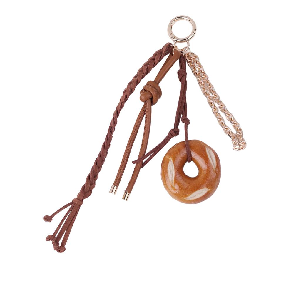 Stylish Miniature Food Themed Key Holder Bag Decoration With Braided Rope Bag Accessories For Everyday Practical Use