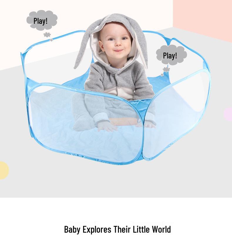 Hexagonal Children's Mesh Ocean Ball Tent and Animal Fence