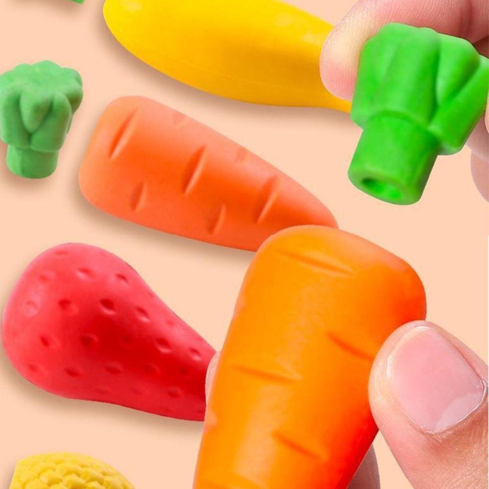 Super Large Block Pencil Eraser Carrot/Strawberry/Mango Rubber Eraser New Giant Eraser  Students