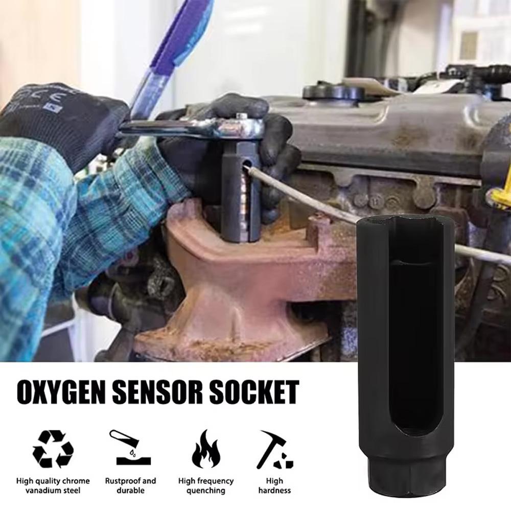 Sauerstoffsensorhülse Sauerstoffmesshülse Sauerstoffsensor-Demontagewerkzeug Schwarz Schmale Öffnung