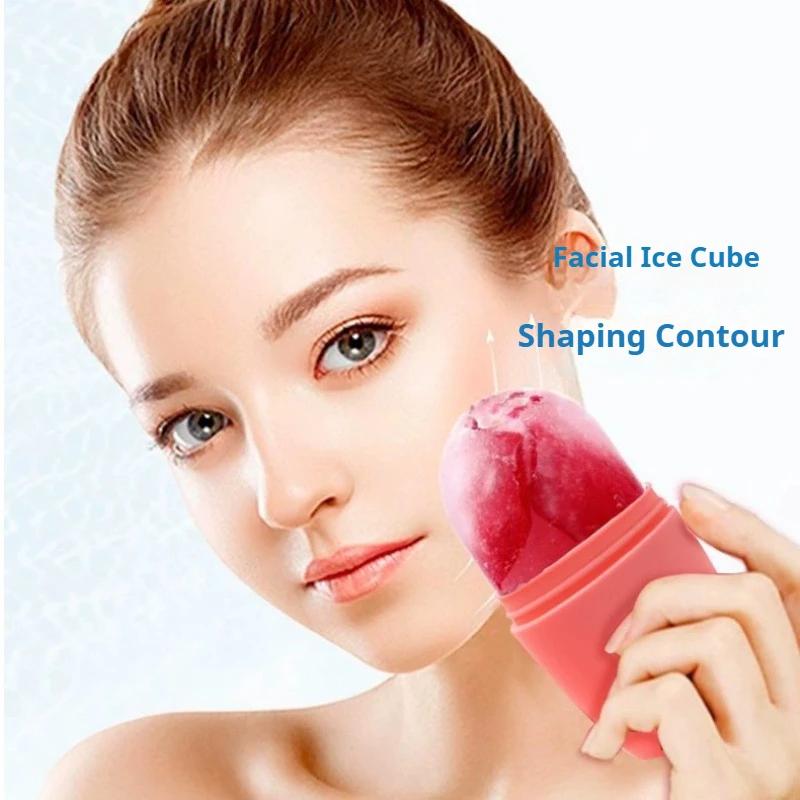 Silicone Ice Facial Roller Face Lifting Contouring Tools Ice Cube Trays Ice Globe Balls Eye Body Massager Beauty Skin Care Tool