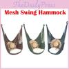 Mesh Swing Hammock Chair Hanging Swing Seat With Cushion Inoutdoor Garden Patio
