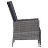 vidaXL 2-tlg. Garten-Lounge-Set mit Kissen Poly Rattan Grau