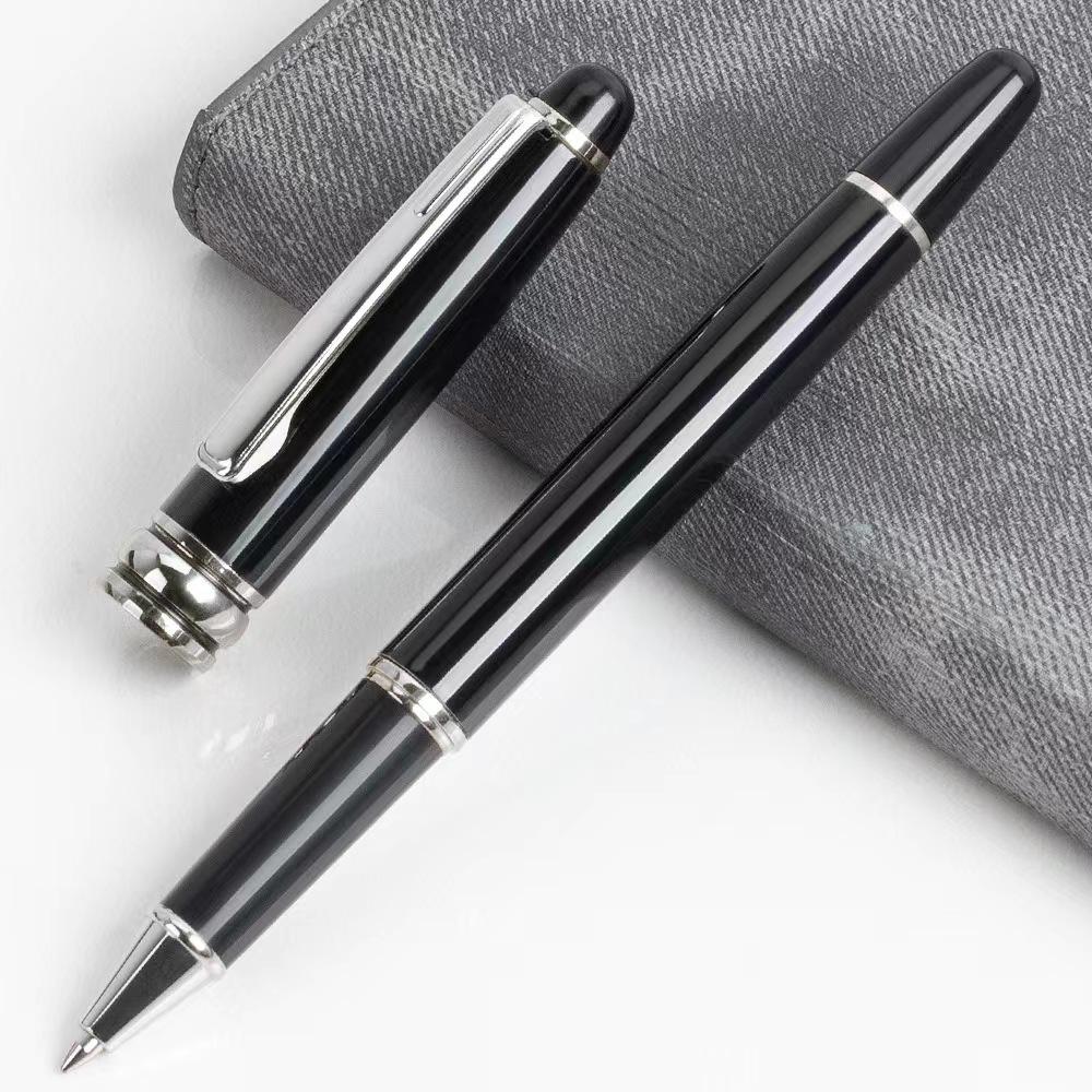 

1Pc Metal Signature Pen, Black Business Gift Signature Pen, Ballpoint Pen, Laser, Orb Pen