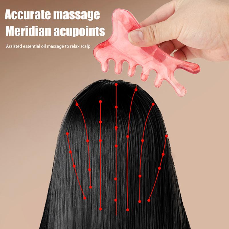 1Pcs Large Dolphin Resin Body Meridian Massage Comb Five Wide Tooth Comb Anti-Static Smooth Hair Comb