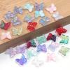 50pcs/lot Colorful Butterfly Czech Glass Beads Lampwork Spacer Beads For Jewelry Making DIY Bracelet Clothing Headwear Findings