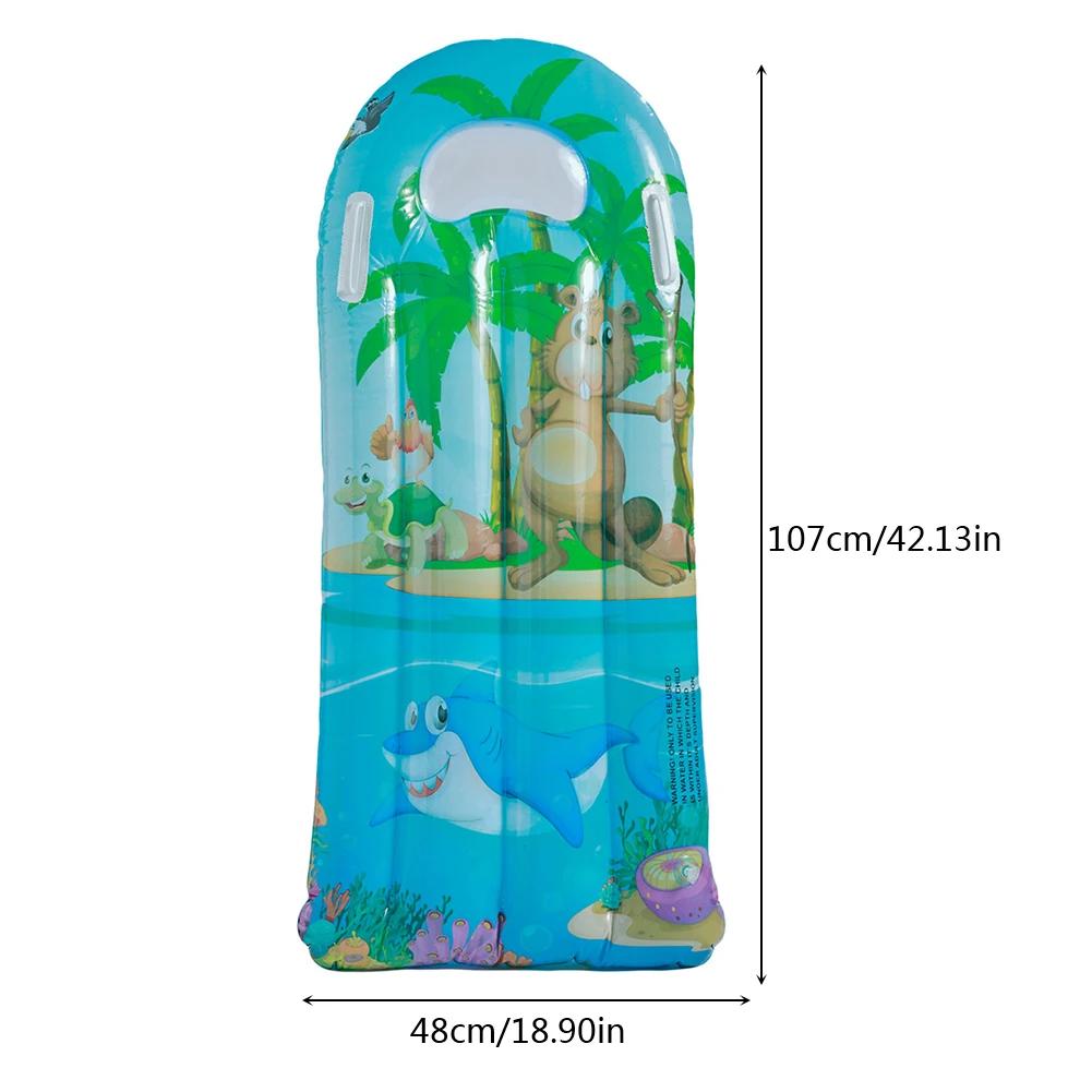 Kinder Aufblasbares Surfbrett Leichtgewicht mit Griff Schwimmende Matte Pool Strandmatte für Strand Surfen/Schwimmbad