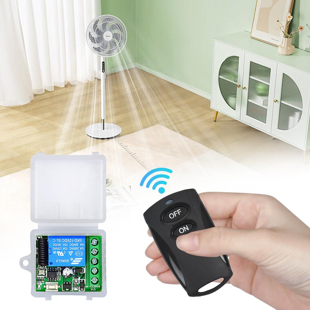 433MHz Remote Control Switch 10A DC 12V Mini Module Wireless Remote Control Switch On Off Transmitter for LED Access Door System