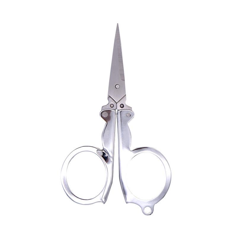 Fishing Shears Stainless Steel Folding Portable Travel Household Mini Scissors Fishing Small Eyebrow Scissors Foldable Thread Clipper