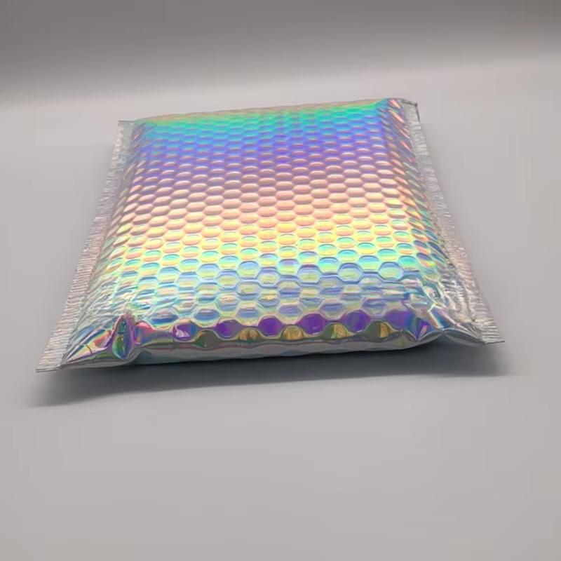 

5 шт. лазерный самоклеящийся пузырьковый водонепроницаемый ударопрочный пузырьковый конверт для экспресс-доставки упаковка экспресс-упаковка сумка 15*18cm