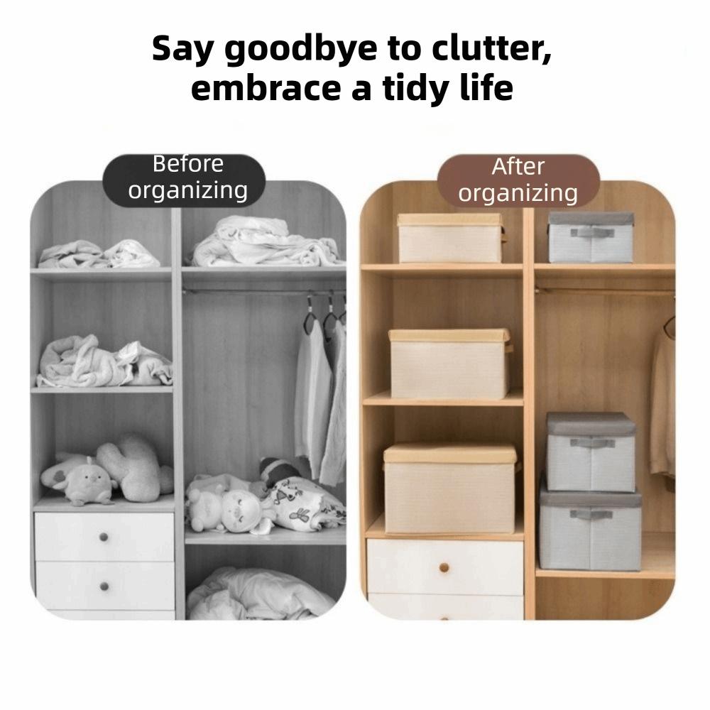 Large Capacity Cover Clothes Storage Box Dust-proof Folding Clothes Quilt Storage Box with Handle Space Saving Storage Box