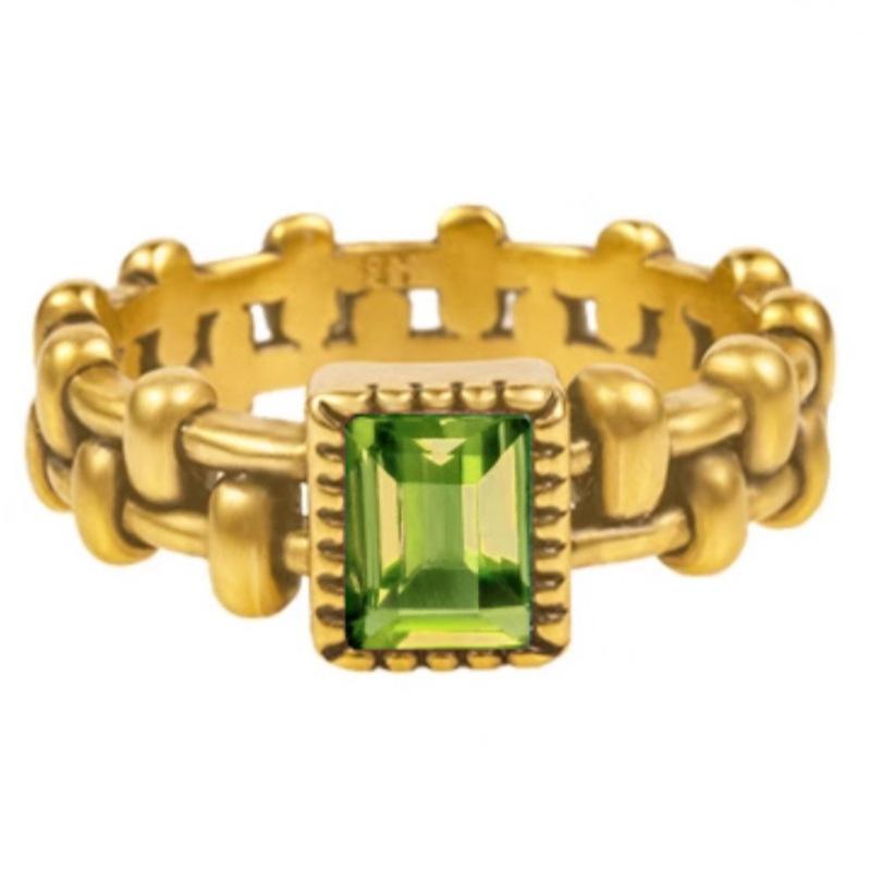 Yintai Fei Atlantis Ocean Mystery Retro Black & Gold Ring for Women - Stylish Antique Couple Ring Adjustable
