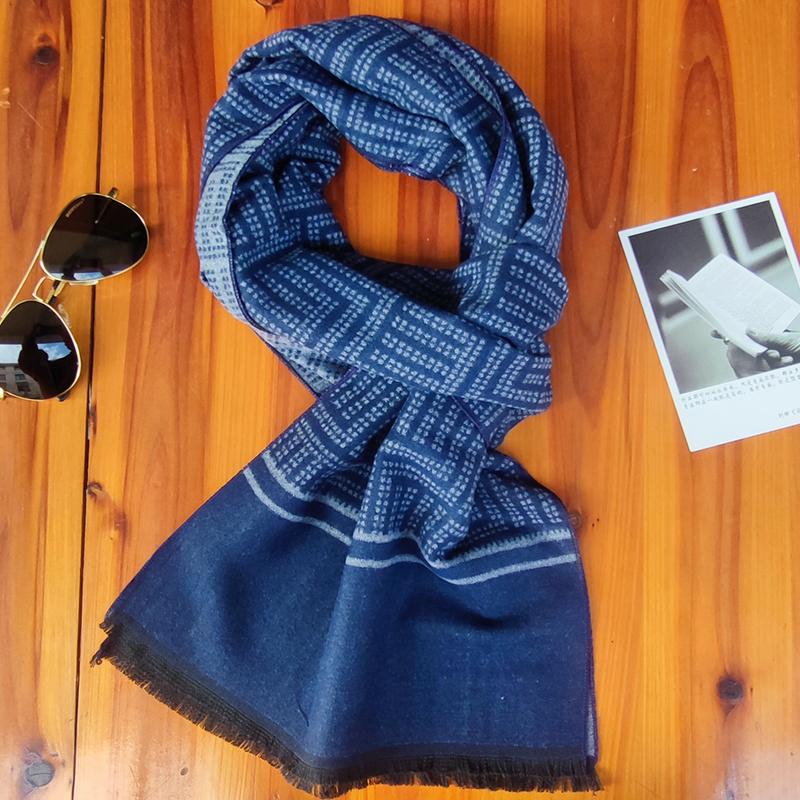 Luxury Design Men Scarf Foulard Plaid Scarves Shawls Fashion Casual Winter Cashmere Warm Scarfs Neck Wrap Male Bufandas Hombre