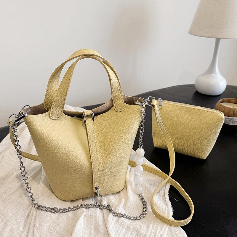 2024 Korean Trendy Women's Hand-Held Vegetable Basket Bucket Bag – Versatile Fashion Messenger