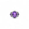 Natural Amethyst Ring, 925 Sterling Silver, Purple Gemstone