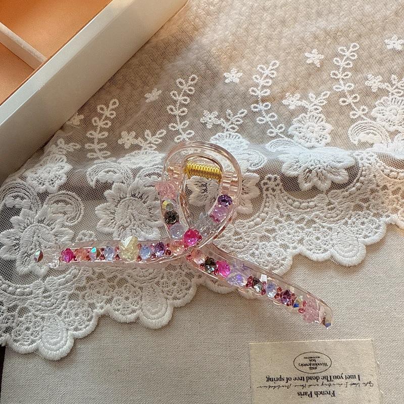 New Arrival Colorful Diamond Crystal Butterfly Hair Clip for Women, Luxurious and Stylish, Large Size for Bun Hairstyles