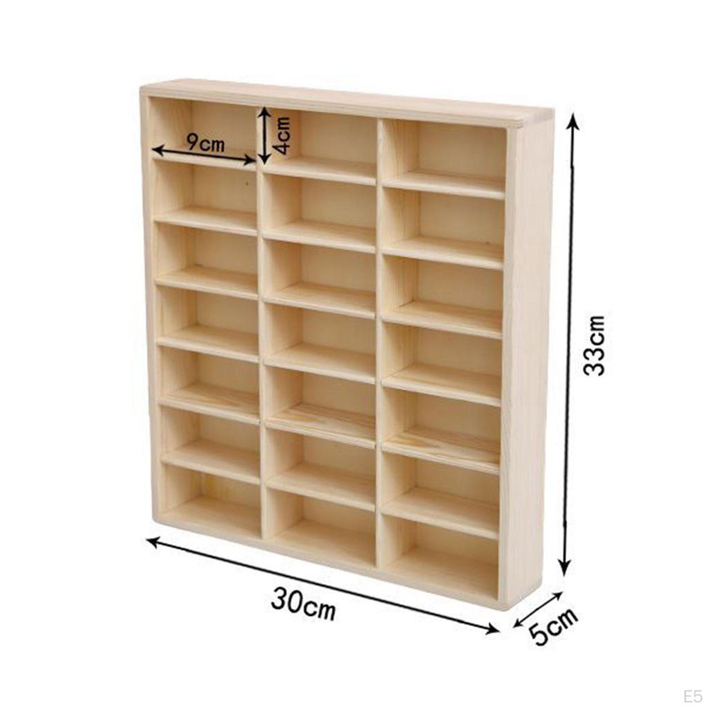 Wooden Toy Car Display Case Shelf Durability Multifunctional Organizing Showcase Model