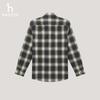 HAZZYS Men's Gradient Plaid Brushed Cotton Long-Sleeve Shirt