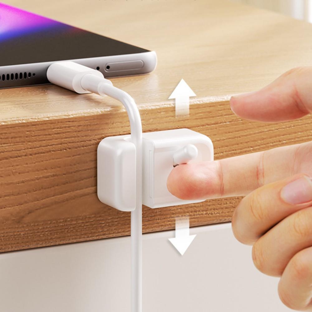 10Pack Desktop Wire Organizer with Lever Switch for Space Saving Cable Management and Easy Setup on Flat Surfaces