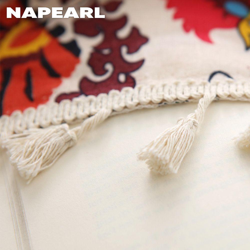 1PC NAPEARL Perdele din bumbac in stil boem 40% draperii semi opace pentru fereastră cu ciucuri pentru living dormitor Home Decor