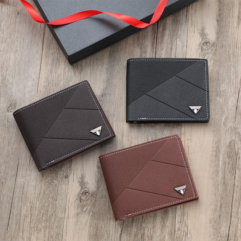Men's Wallet Short Fashion Trend Simple Card Bag Zipper Driver's License Large Capacity Portable