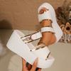 Sommer Damenschuhe Hohe Absätze Sandalen 2026 Neu Lässig Plateau Keilabsatz Sandalen Damen Mode Offene Zehenpartie Rom-Schuhe Damen Sandalias Mujer