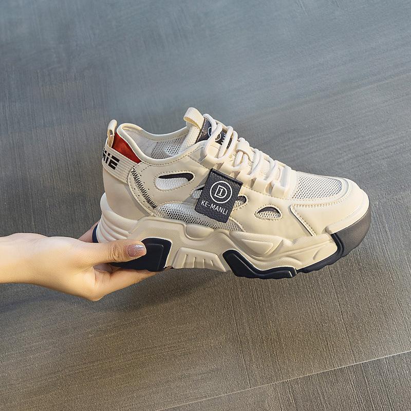 Women's Shoes Daddy Shoes, Mid-top Hundred Comfortable Muffin, Thick Bottom Within The High Casual Shoes