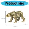 62KD Classical Antique Finish Bear Figurine Solid Brass Animal MiniatureOrnament For Living Room Office Decorative Accent