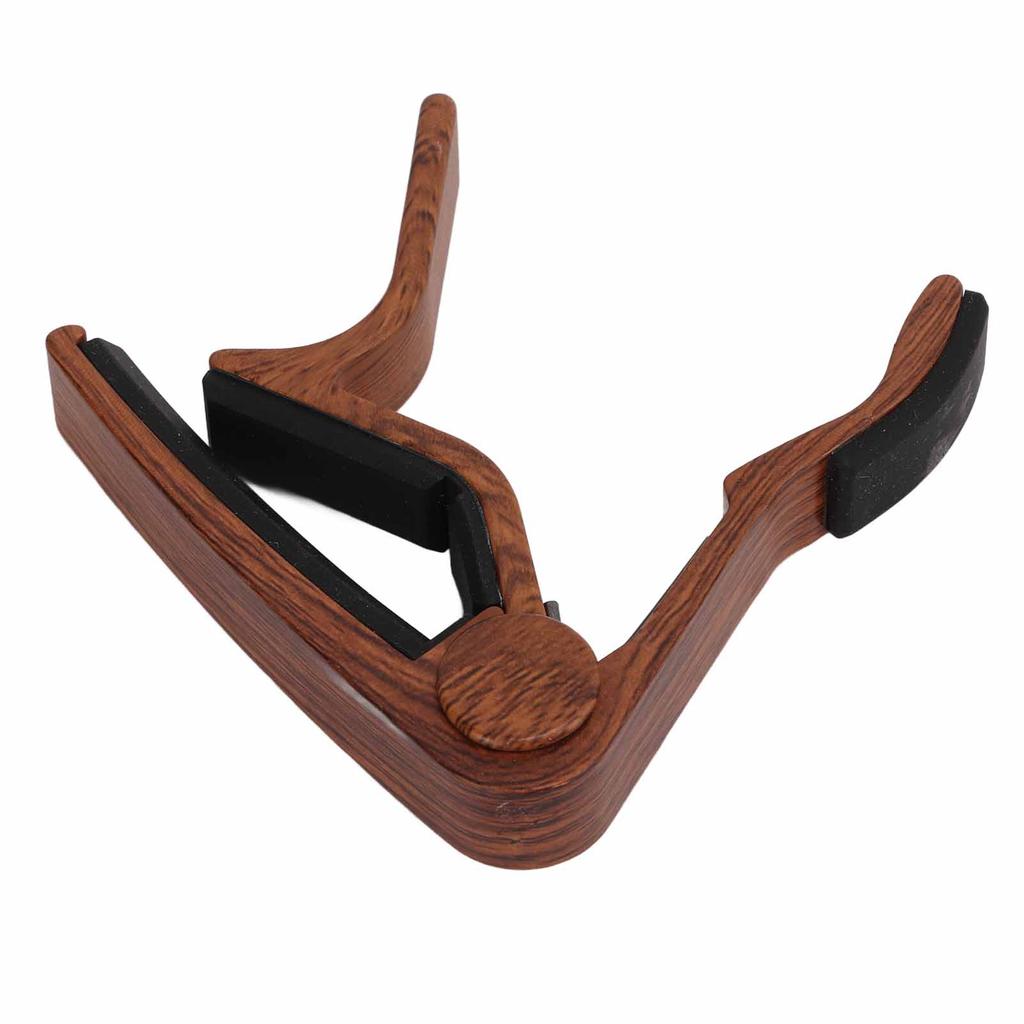 Capo Schnellverschluss Saitenklemme Zubehörset Kit mit 5 Stück Plektren für Bass Banjo Schwarz