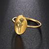 12 Montths Birth Flower Oval Signet Rings Women Stainless Steel Daisy Violet Finger Ring Aesthetic Jewelry Birthday Gift