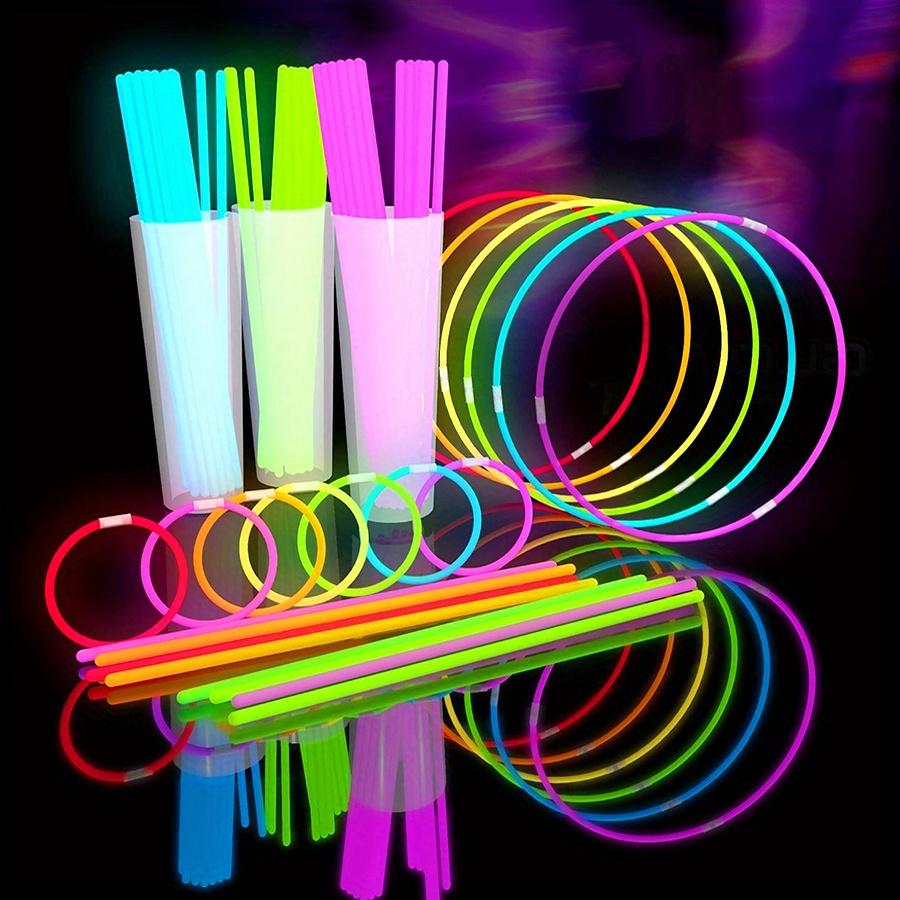 48pcs 8inch Colorful Glow Sticks with Connectors - Bulk Fluorescent Vibrant Party Supplies & Favors for Bracelets, Necklaces ZSY