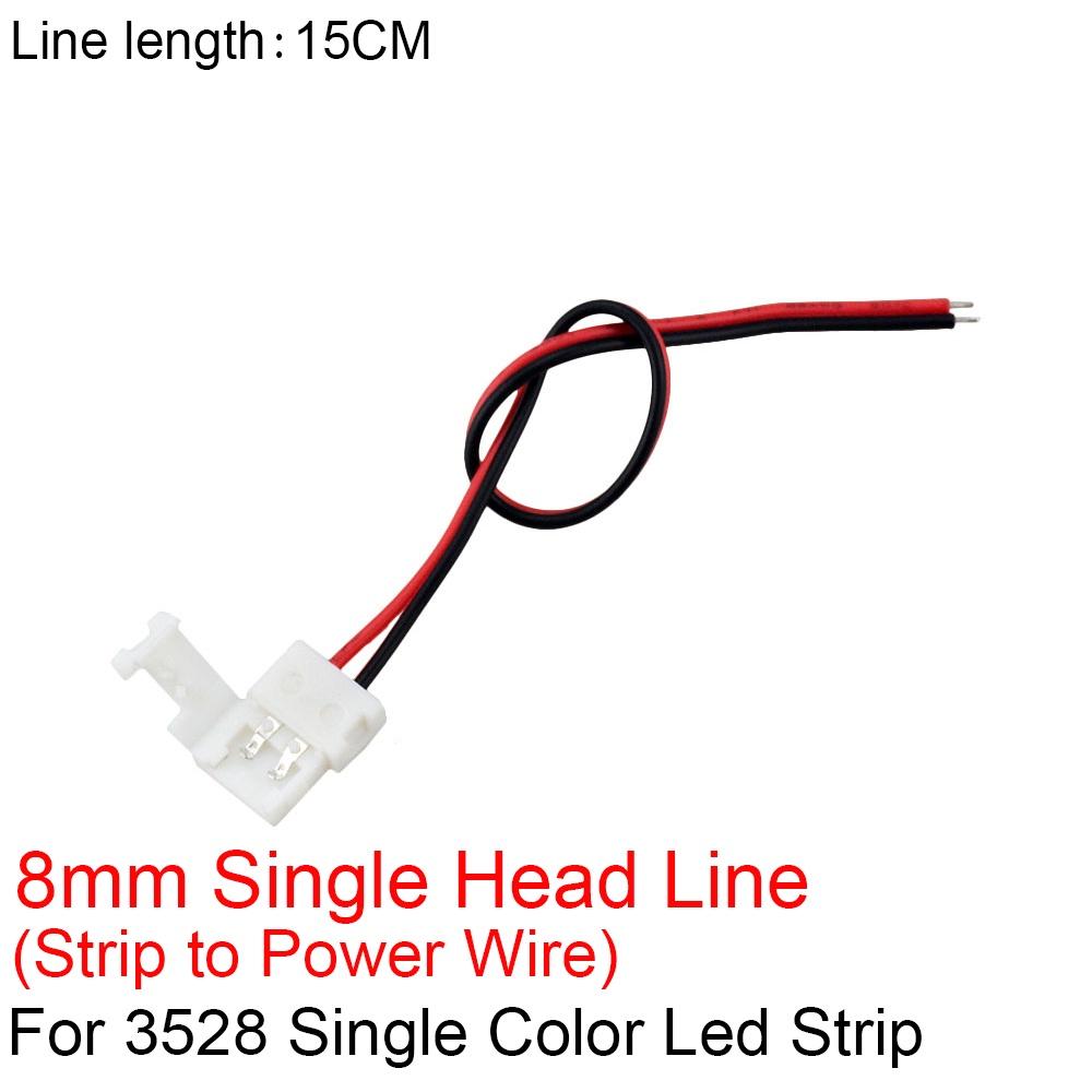 40/50/100PCS 2Pin Connector 8mm 10mm LED Light Conector No Soldering Power Wire Connector for 5050 2835 Single Color Strip Light