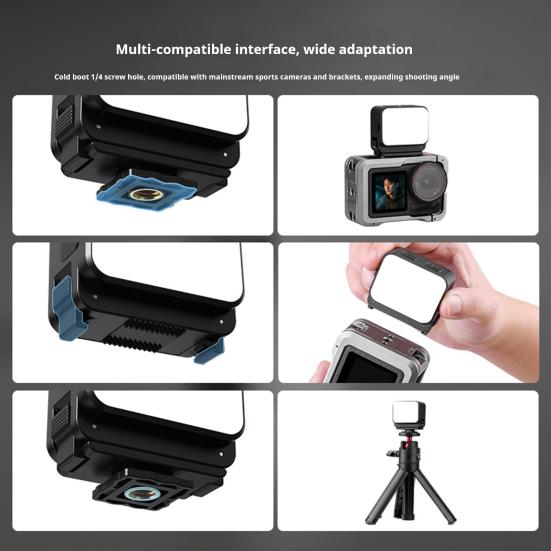 LED Magnetic Camera Light Dimmable 3 Color Temperatures IPX4 Waterproof Adjustable Mini Fill Light for Action 5 Pro/for Action 5/for Action 4