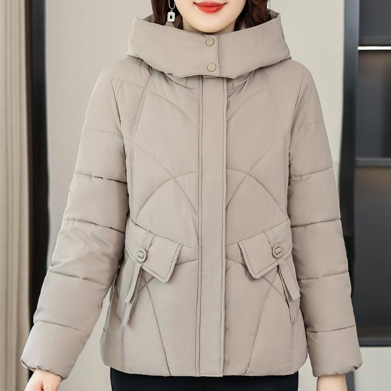 

Зимние куртки женские верхняя одежда с капюшоном новые пальто элегантные повседневные толстые теплые женские парки M чёрный