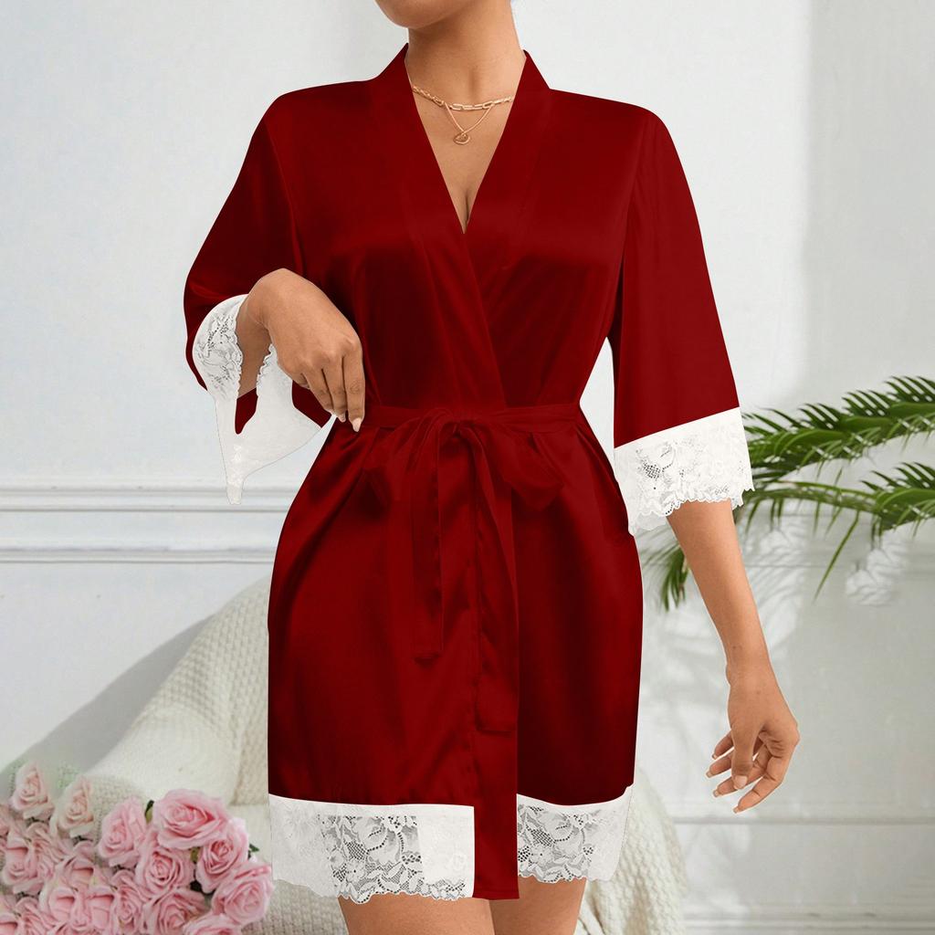 Women's Fashion Beach Solid Color Loose Beach Dress Patchwork Hollow Cover Up
