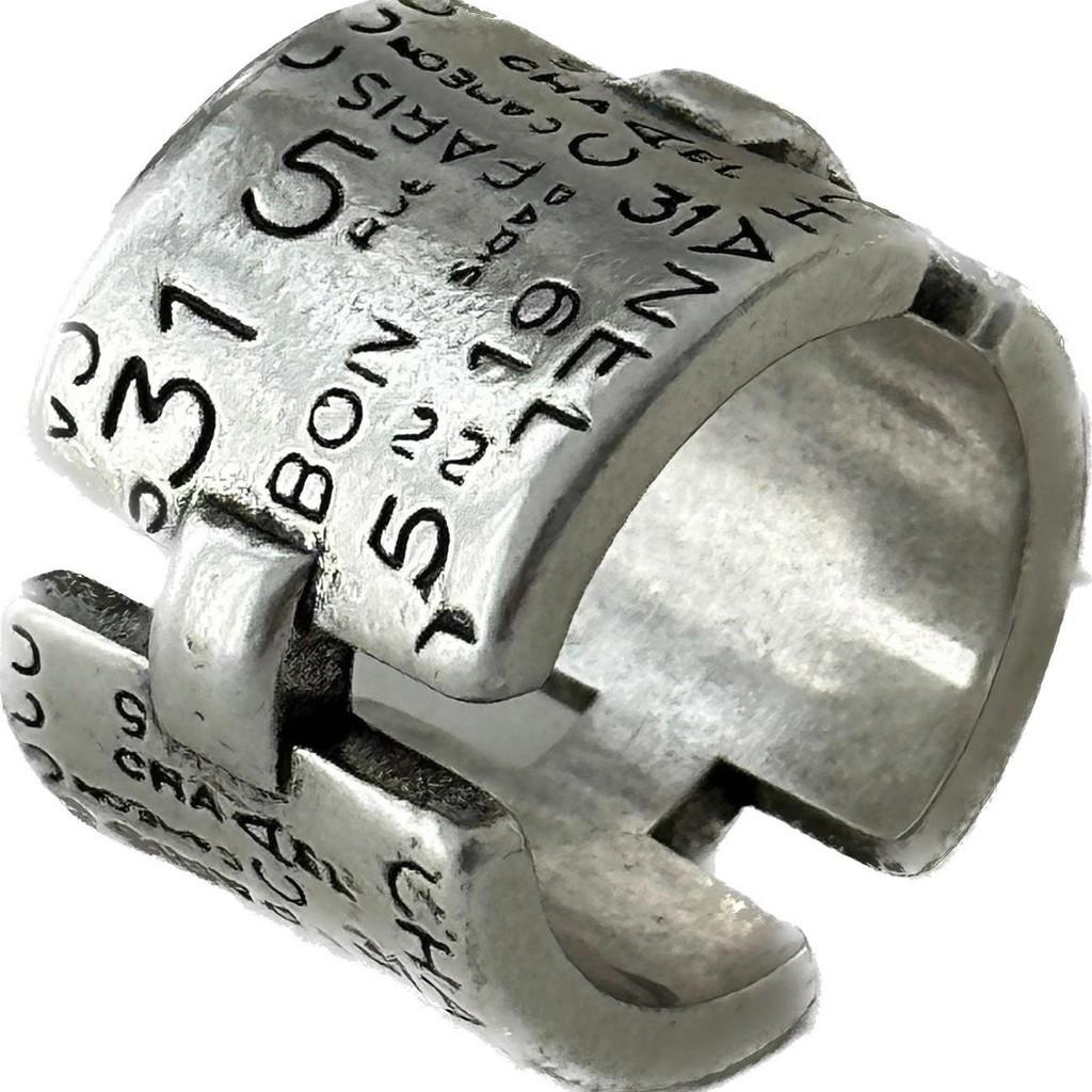 Letter Black Trendy And Number Adjustable Ring For Women Chic Vintage Jewelry Copper